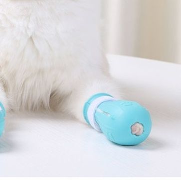 猫グッズ 防災グッズ 猫用防災足カバー調整式保護具