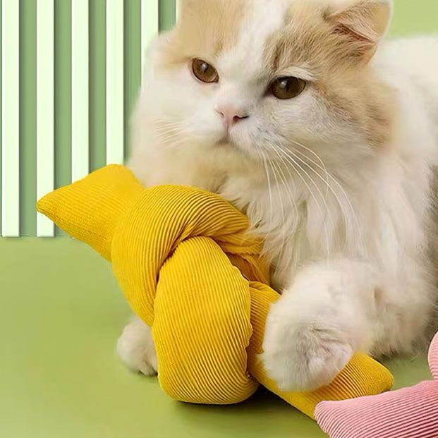 猫グッズ 運動不足解消グッズ 猫 結び 抱き枕運動玩具