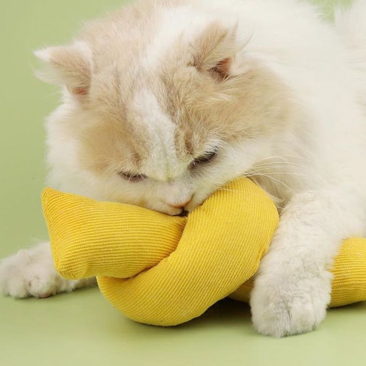 猫グッズ 運動不足解消グッズ 猫 結び 抱き枕運動玩具