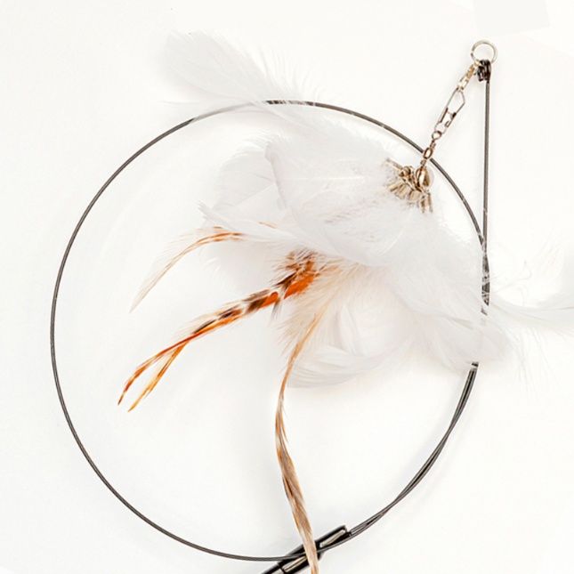 猫グッズ 運動不足解消グッズ 吸盤式羽毛じゃらし猫の狩猟本能刺激グッズ