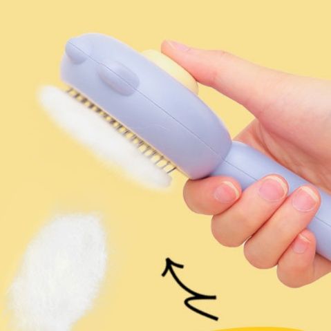 猫グッズ 抜け毛対策グッズ ワンプッシュまとめ取りブラシ