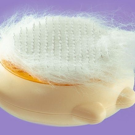 猫グッズ 抜け毛対策グッズ ワンプッシュまとめ取りブラシ