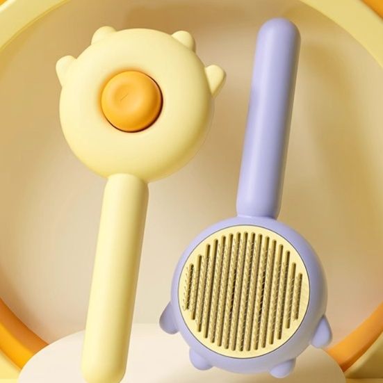 猫グッズ 抜け毛対策グッズ ワンプッシュまとめ取りブラシ