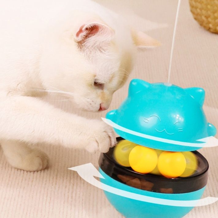 猫グッズ 運動不足解消グッズ 猫ちゃん夢中回転式知育玩具