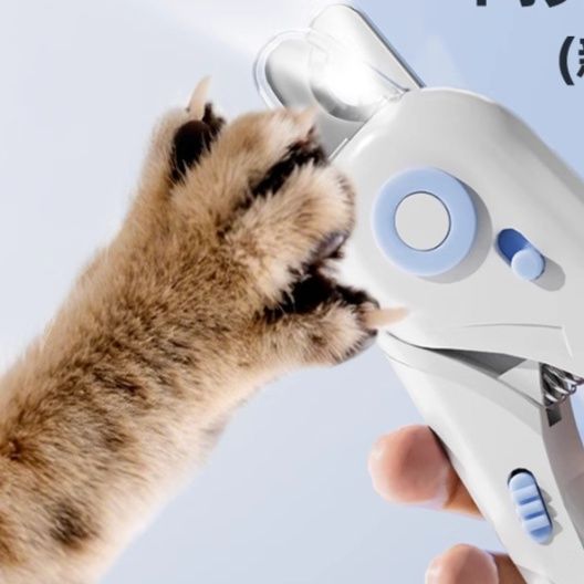 猫グッズ 照明灯付き猫用爪切り 安全ギロチン型