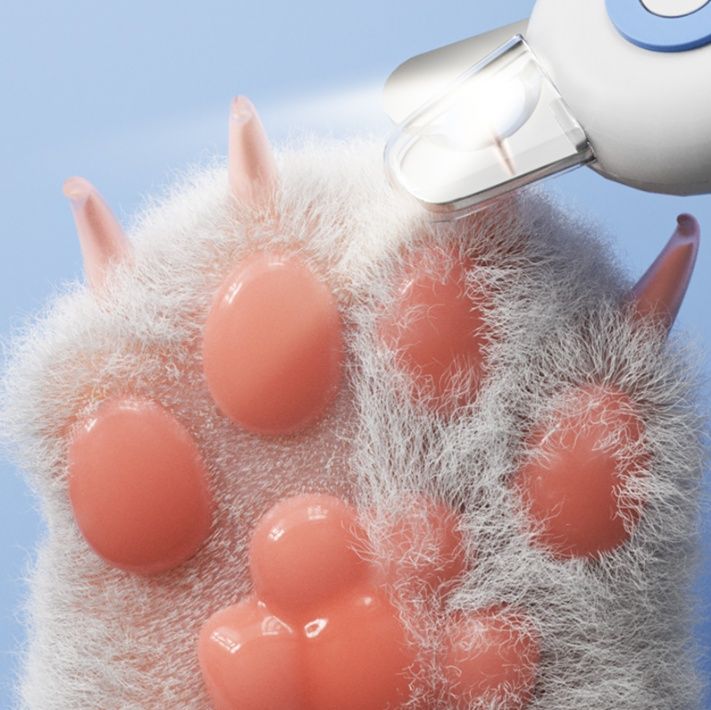 猫グッズ 照明灯付き猫用爪切り 安全ギロチン型