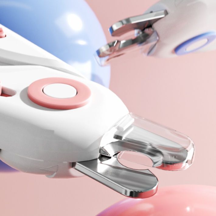 猫グッズ 照明灯付き猫用爪切り 安全ギロチン型