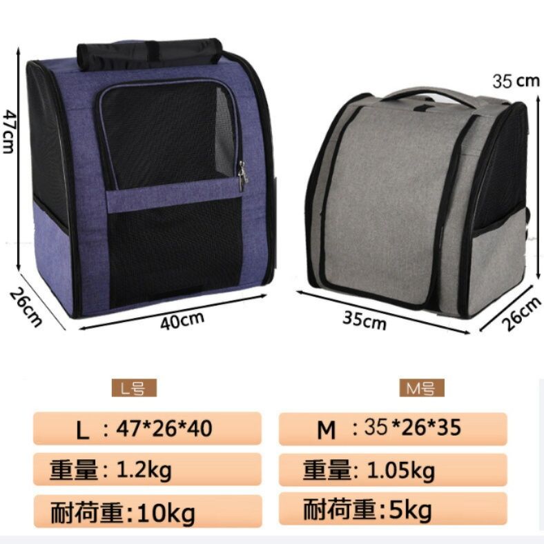 猫グッズ 防災グッズ 猫用避難運搬鞄 通気性抜群 背負式