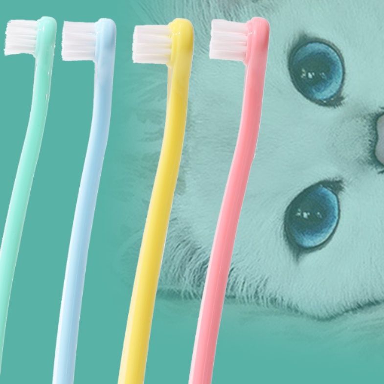 猫グッズ 愛猫の歯を守る柔らか小型ペット用歯ブラシセット