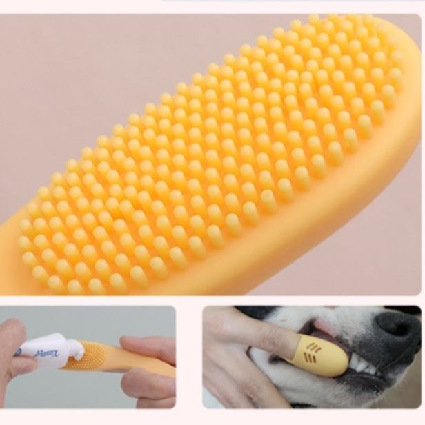 猫グッズ 愛猫のための指サック型歯ブラシセット