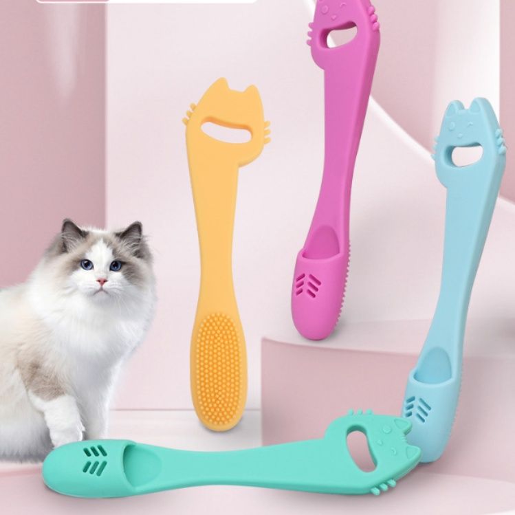 猫グッズ 愛猫のための指サック型歯ブラシセット