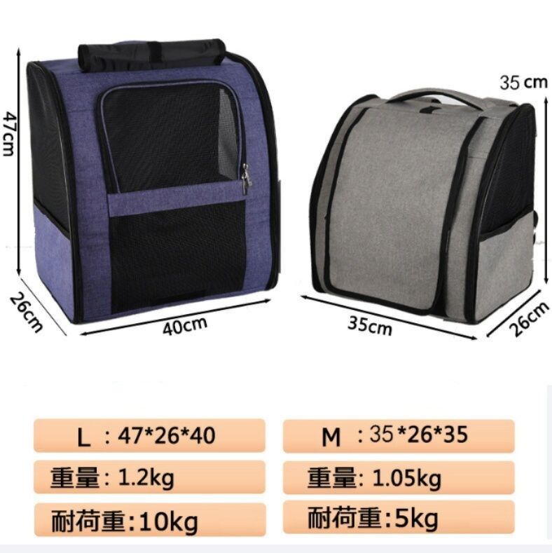 猫グッズ 防災グッズ 猫用避難運搬鞄 通気性抜群 背負式