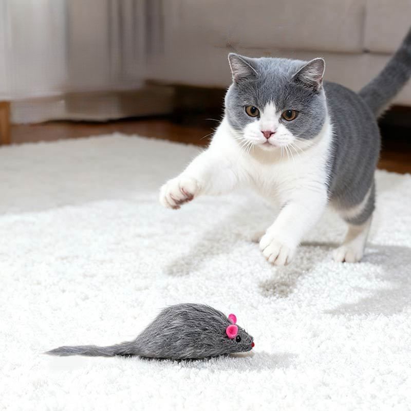 猫グッズ運動不足解消グッズふわふわネズミ