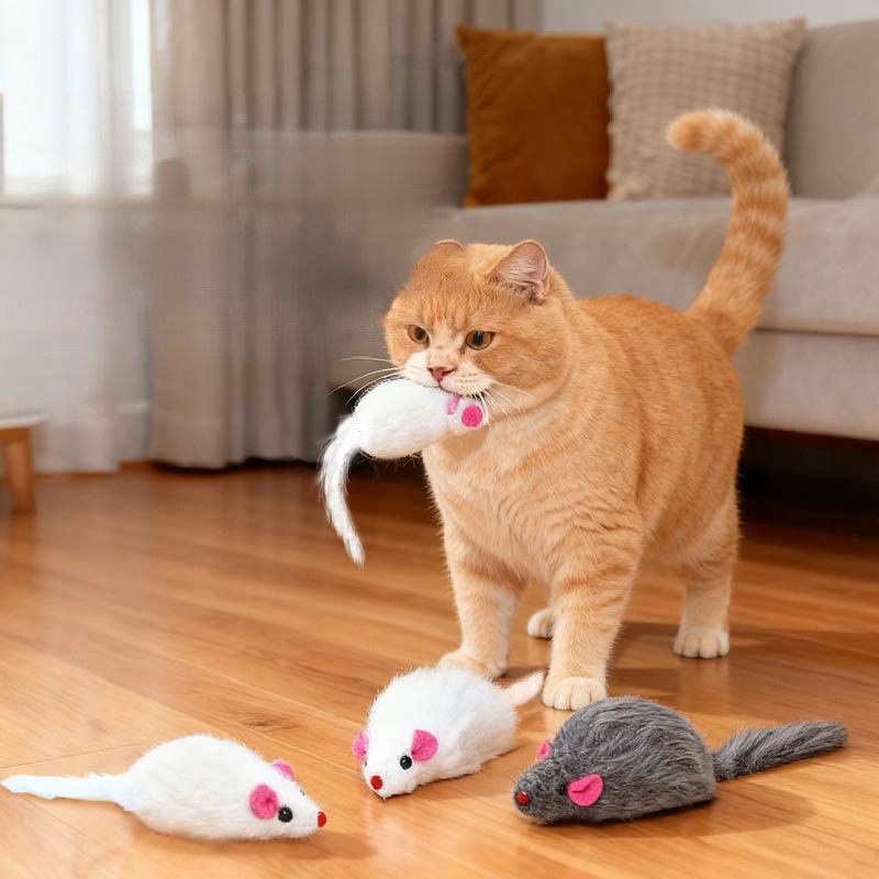 猫グッズ運動不足解消グッズふわふわネズミ