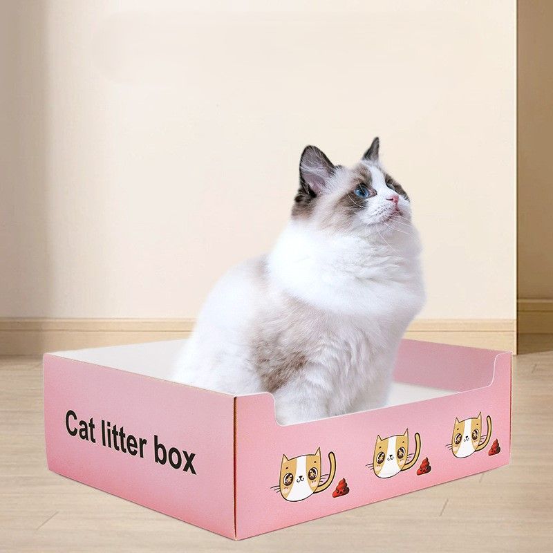 猫グッズ防災グッズ折り畳み式紙製簡易猫砂箱