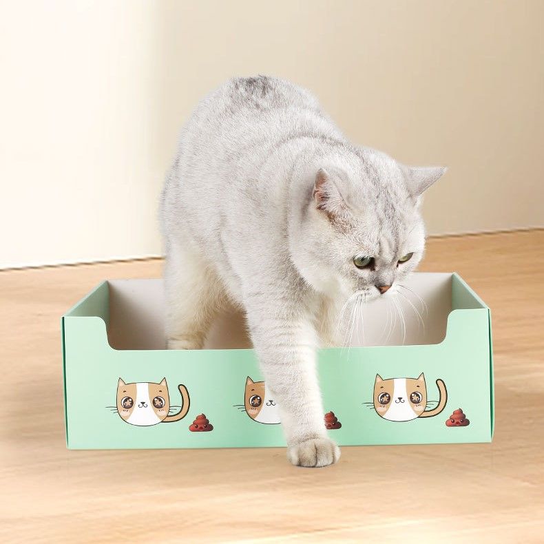 猫グッズ防災グッズ折り畳み式紙製簡易猫砂箱
