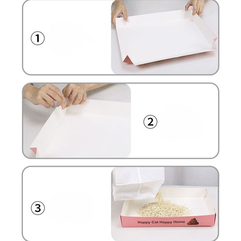 猫グッズ防災グッズ折り畳み式紙製簡易猫砂箱