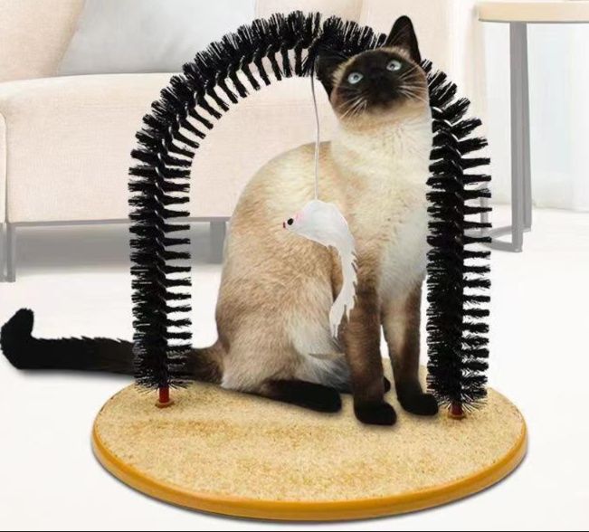 猫グッズ 猫用アーチ型踏み抜け門型蹄痒器