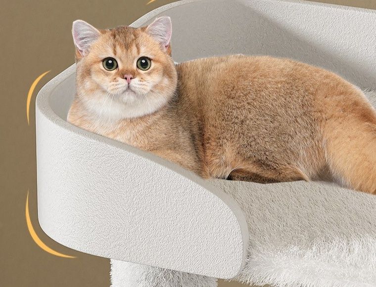 猫グッズ 二段式ジャンプ台付き猫用高低差運動タワー