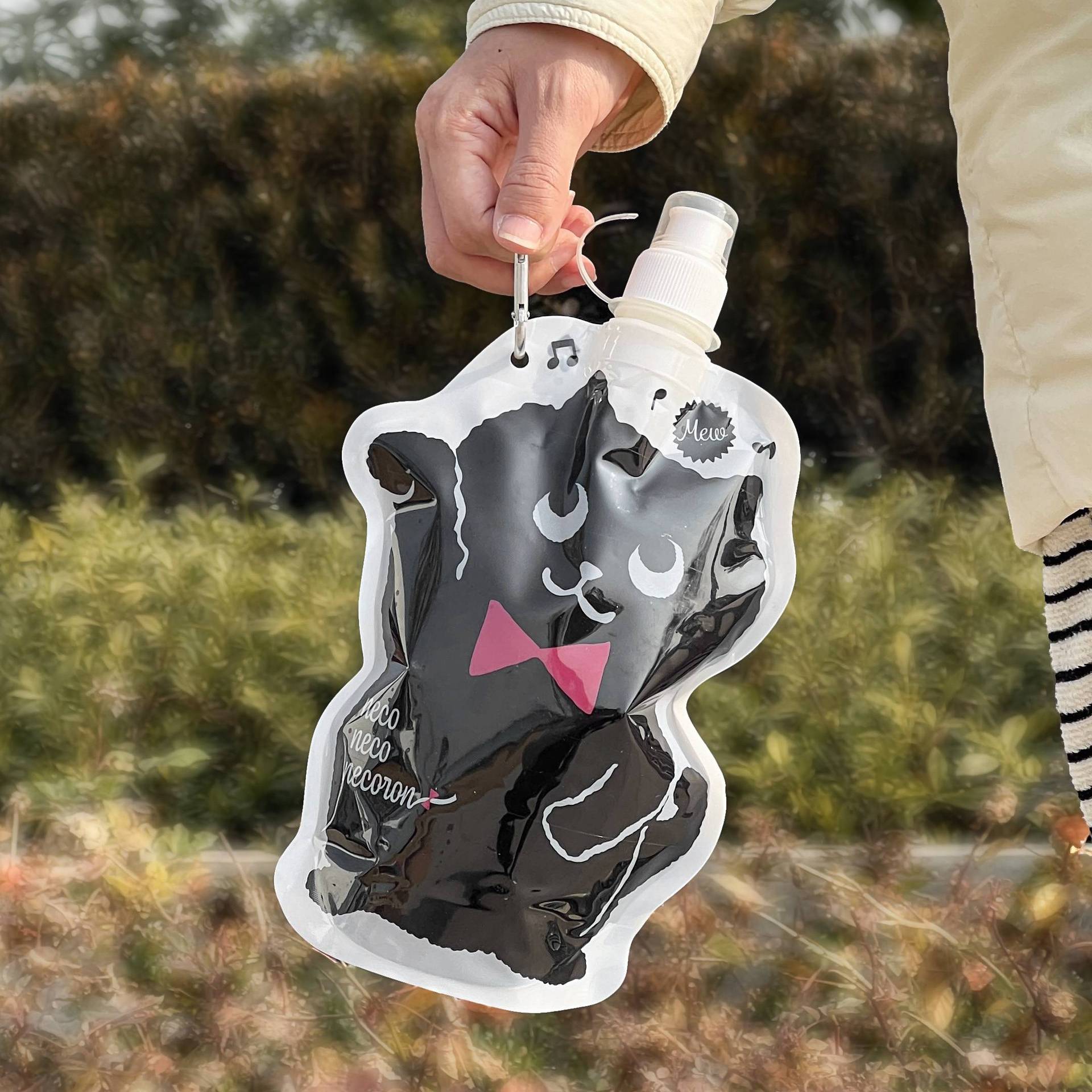 猫グッズ 黒猫シルエット携帯水筒