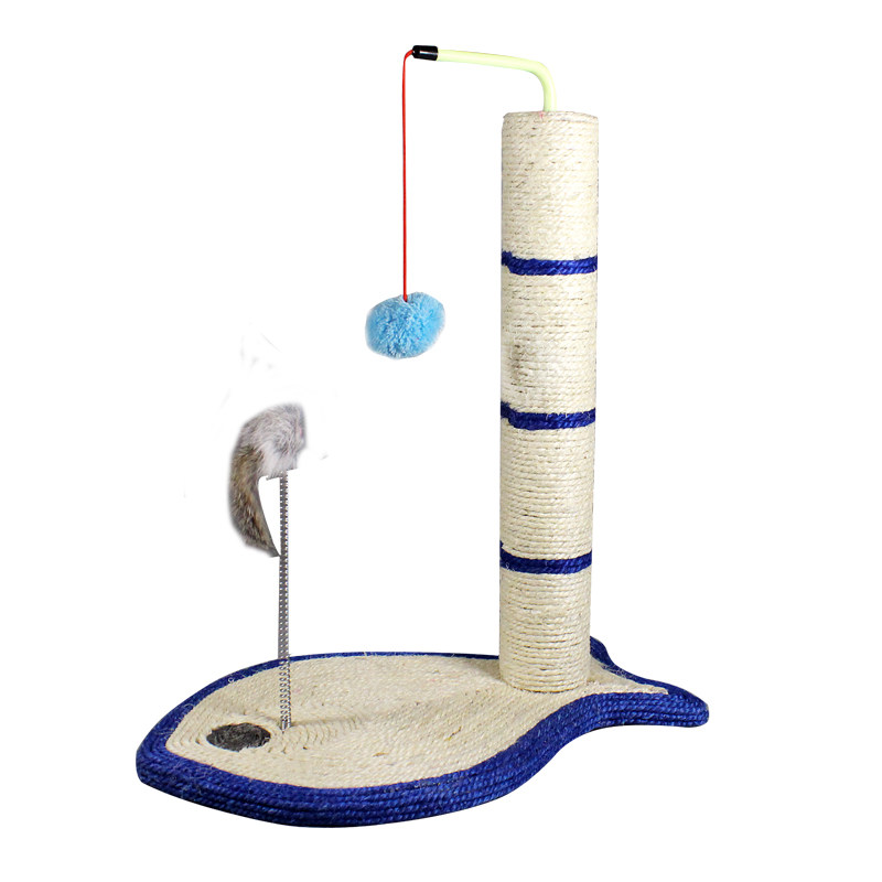 猫グッズ 猫用麻縄爪とぎポール付き遊び道具セット
