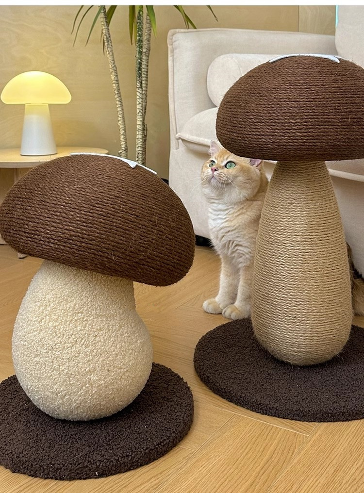 猫グッズ 屑が出ない麻縄キノコ型爪とぎ爪切りグッズ耐磨耗