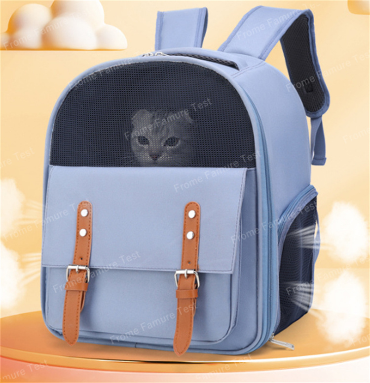 猫グッズ 防災グッズ 猫用避難背負いかばん 通気性抜群リュック型運搬袋
