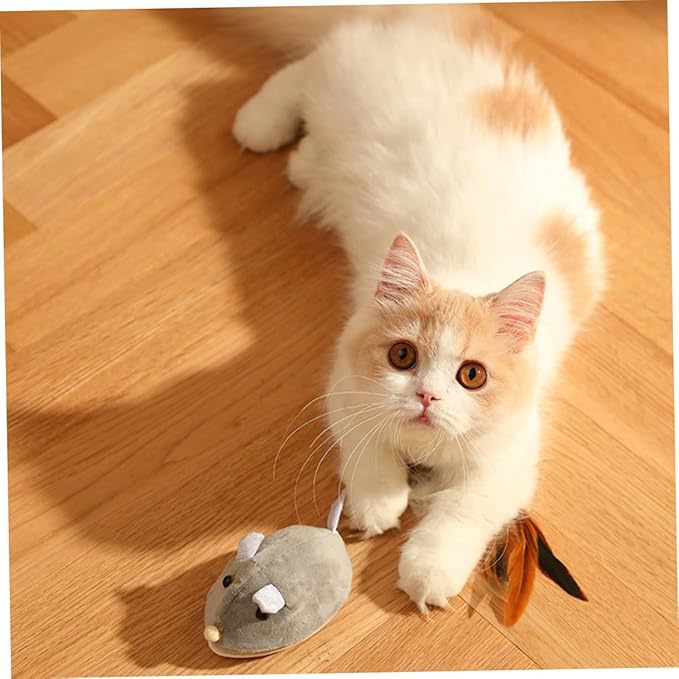 猫グッズ 運動不足解消グッズ ねずみ型電動おもちゃ猫じゃらし