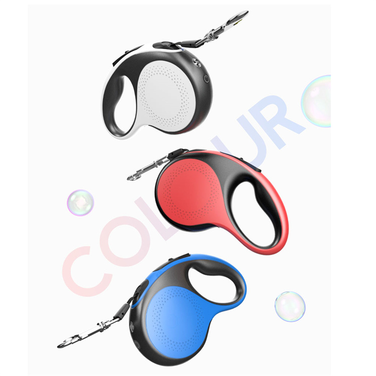 猫グッズ 防災グッズ 大型犬用自動伸縮リード 発光機能付き