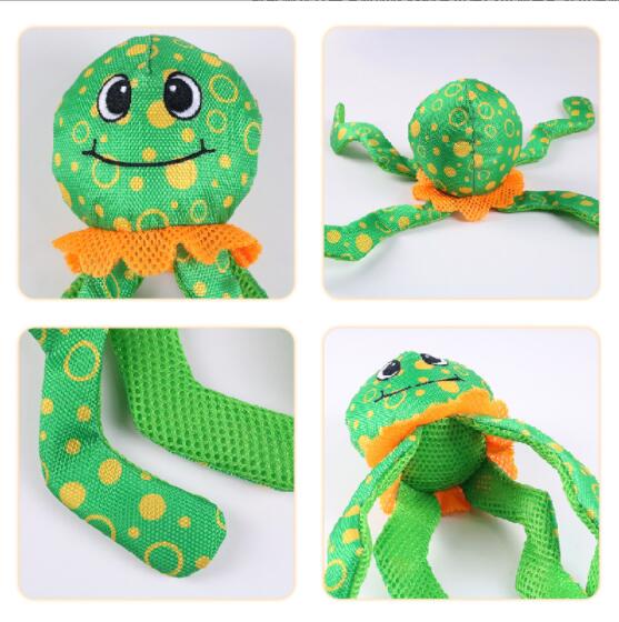 猫グッズ 運動不足解消グッズ 猫用タコ型ぬいぐるみ音鳴りおもちゃ