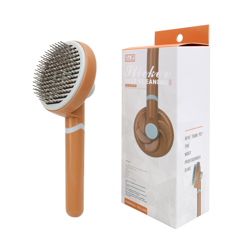 猫グッズ 抜け毛対策グッズ 犬猫兼用自動清掃ペット毛取りブラシ