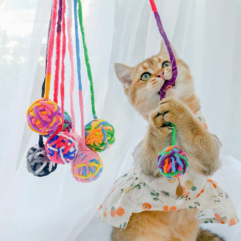 猫グッズ もこもこ毛糸ボール 猫の遊び玉