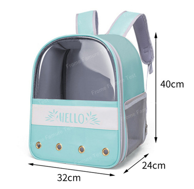 猫グッズ  猫用防災グッズ  透明窓付きキャリーバックパック 通気性抜群