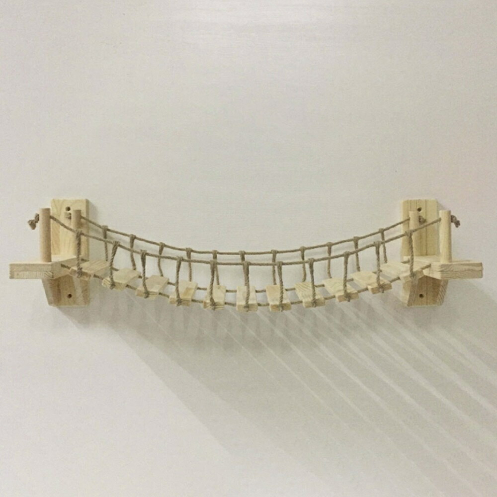 猫グッズ 猫用壁付け吊り橋はしご 運動不足解消グッズ