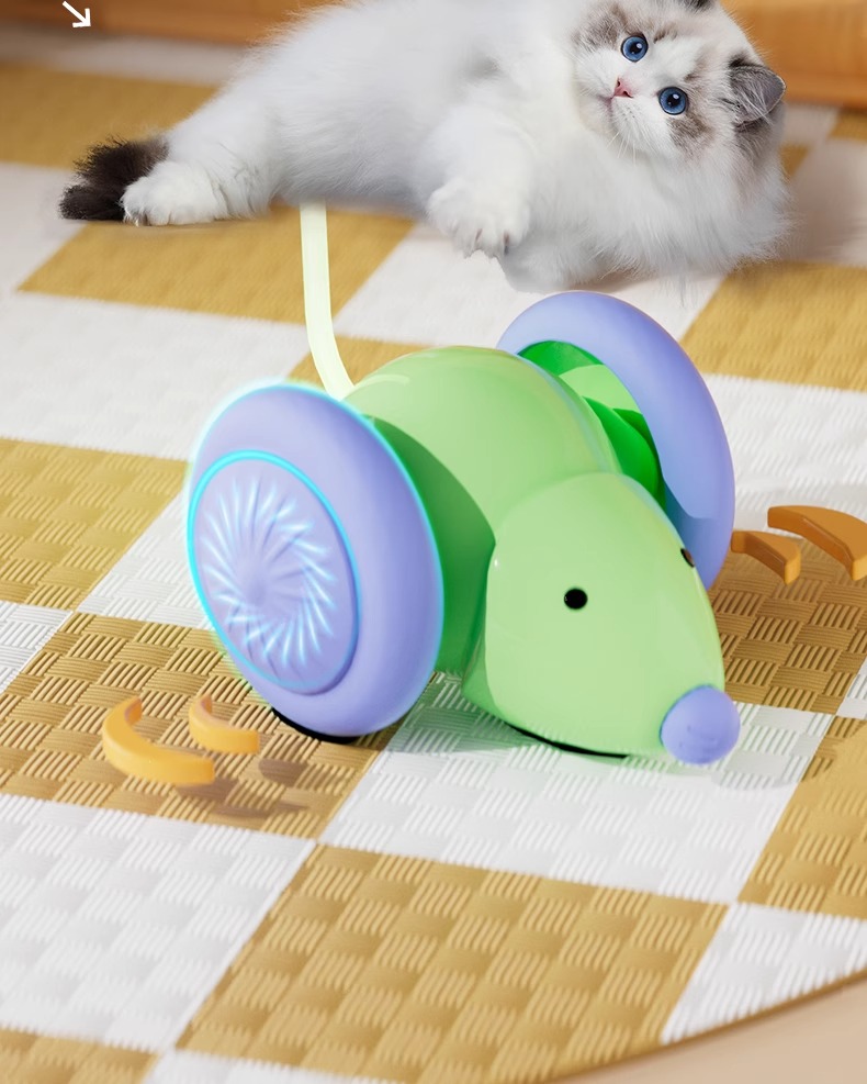 猫グッズ 自動ねずみ追いかけ遊具