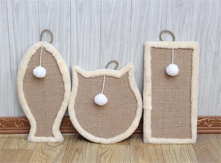 猫グッズ 猫耳型爪とぎマット 爪切りグッズ 壁保護 耐久猫用品