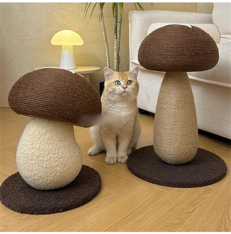 猫グッズ 屑が出ない麻縄キノコ型爪とぎ爪切りグッズ耐磨耗
