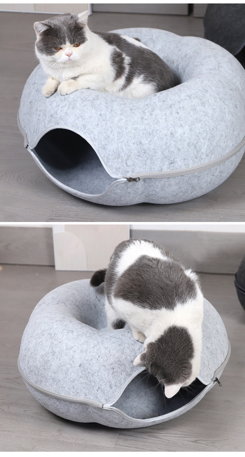 猫グッズ まるっと安心 猫用避難ドーナツベッド