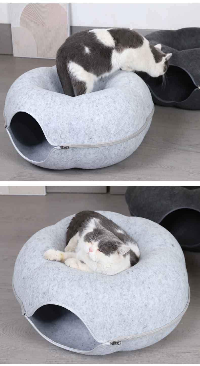 猫グッズ まるっと安心 猫用避難ドーナツベッド