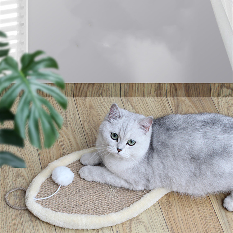 猫グッズ 猫耳型爪とぎマット 爪切りグッズ 壁保護 耐久猫用品