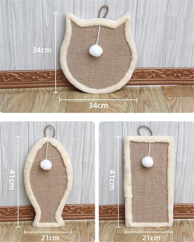 猫グッズ 猫耳型爪とぎマット 爪切りグッズ 壁保護 耐久猫用品