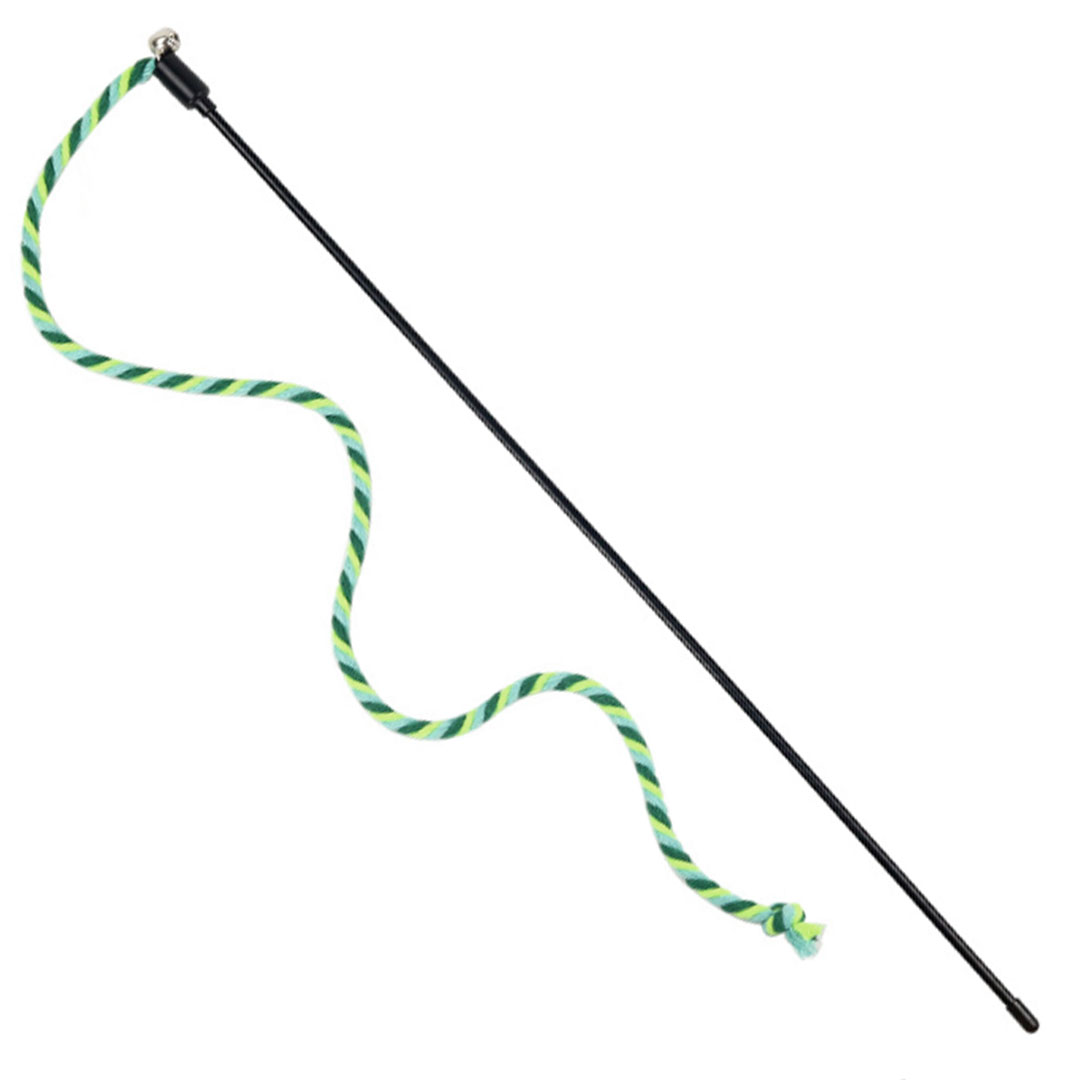 猫グッズ 猫じゃらし 運動不足解消 鈴付き ロング紐 全3色