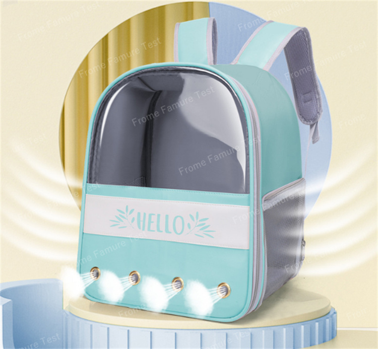 猫グッズ  猫用防災グッズ  透明窓付きキャリーバックパック 通気性抜群