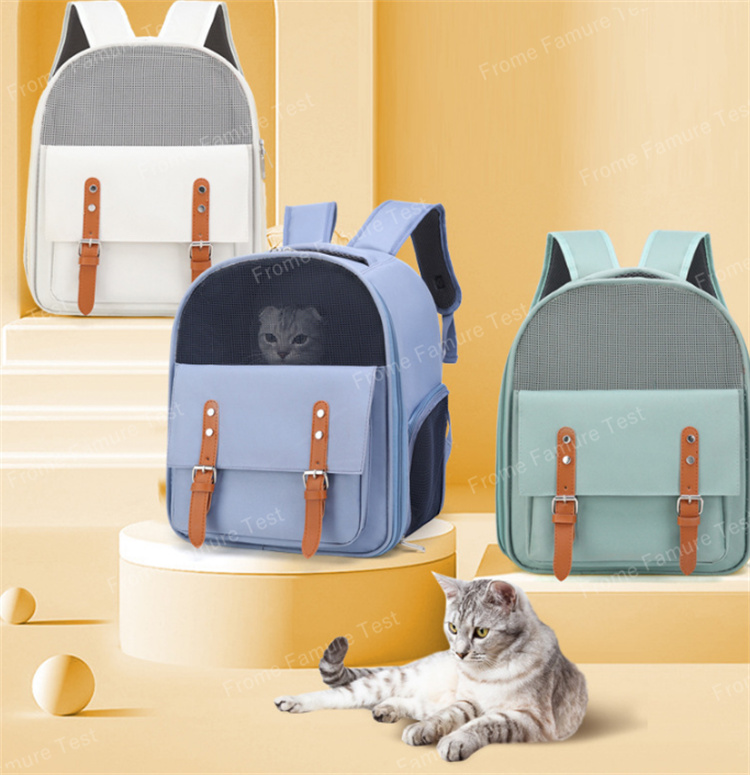 猫グッズ 防災グッズ 猫用避難背負いかばん 通気性抜群リュック型運搬袋
