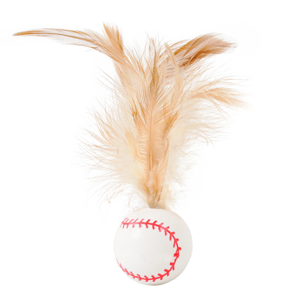 猫グッズ ふわふわスポーツボール猫じゃらし