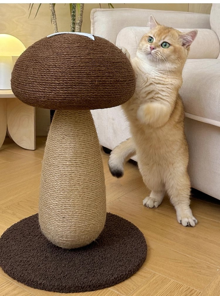 猫グッズ 屑が出ない麻縄キノコ型爪とぎ爪切りグッズ耐磨耗
