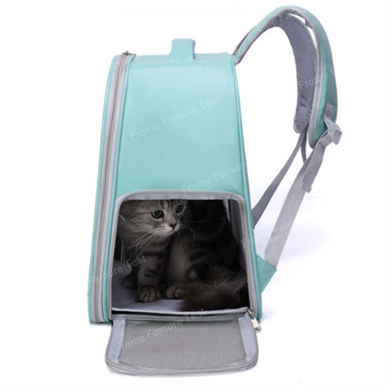 猫グッズ  猫用防災グッズ  透明窓付きキャリーバックパック 通気性抜群