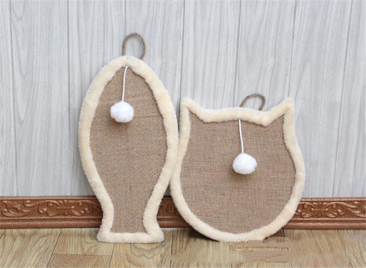 猫グッズ 猫耳型爪とぎマット 爪切りグッズ 壁保護 耐久猫用品