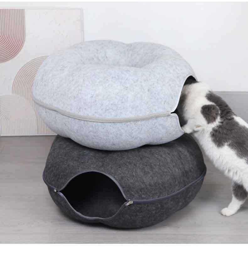 猫グッズ まるっと安心 猫用避難ドーナツベッド
