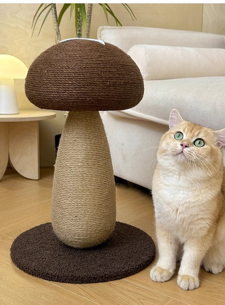 猫グッズ 屑が出ない麻縄キノコ型爪とぎ爪切りグッズ耐磨耗